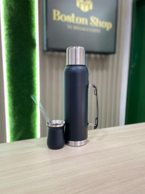 Kit Matero Completo – Termo con Tapa, Guampa y Bombilla