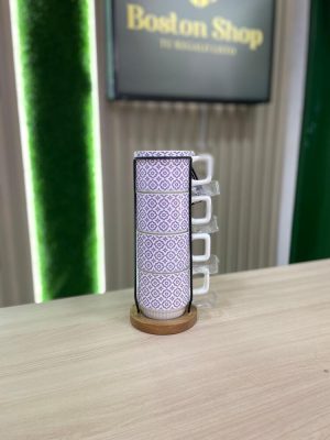 Set de tazas Apilables con Soporte