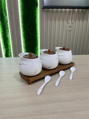 Set Porta Condimentos de Cerámica