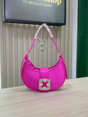 Cartera Fucsia con Hebilla Brillante