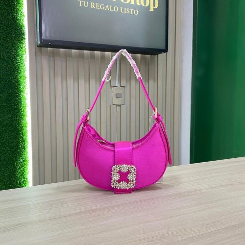 Cartera Fucsia con Hebilla Brillante