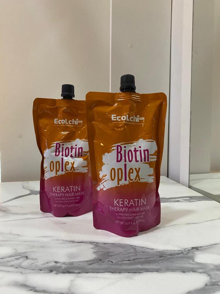 Mascarilla Capilar Reparadora – EcoLchi PRO Biotin Oplex Keratin Therapy (500 ml)