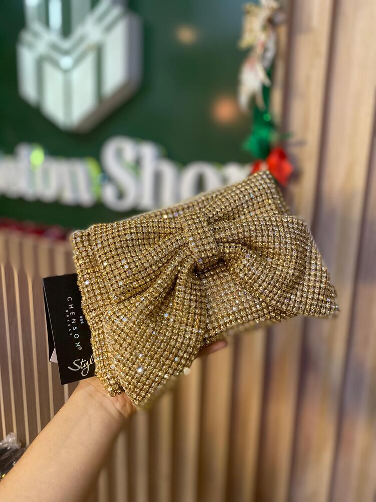 Clutch Moño con Brillos – CHENSON (Edición Glam) - Imagen 5