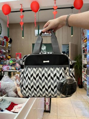 Pañalera Multifuncional Diseño Blanco & Negro