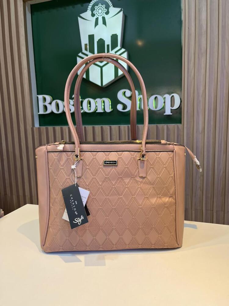 Cartera Chenson Rosa Acolchada con Asas Largas