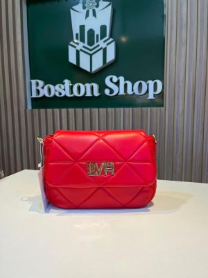 Bolso Bandolera Acolchado Rojo para Mujer – Cartera Crossbody con Correa Ajustable